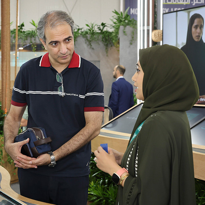 Men talking with girl