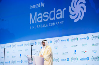 Mohammed bin Rashid and Mohammed bin Zayed attend 8th World Future Energy Summit, During the Abu Dhabi Sustainability Week Opening Ceremony