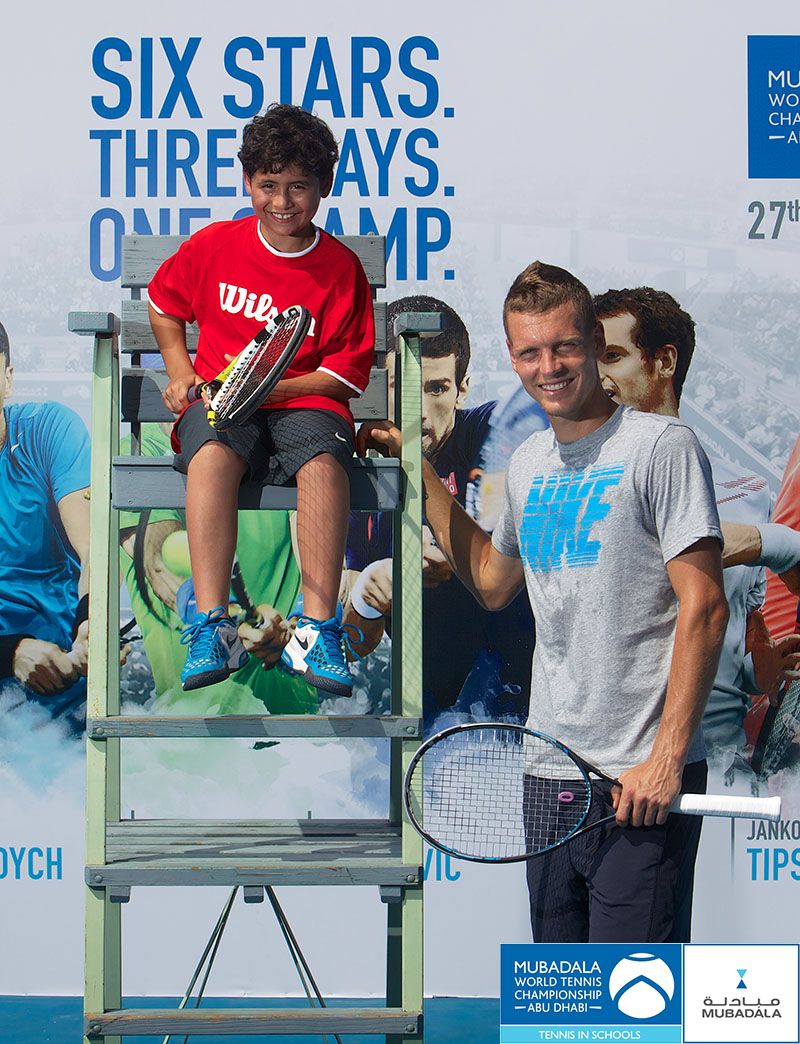Tennis Superstar Thomas Berdych Launches Community Initiatives as Abu Dhabi Builds-Up to Mubadala World Tennis Championship
